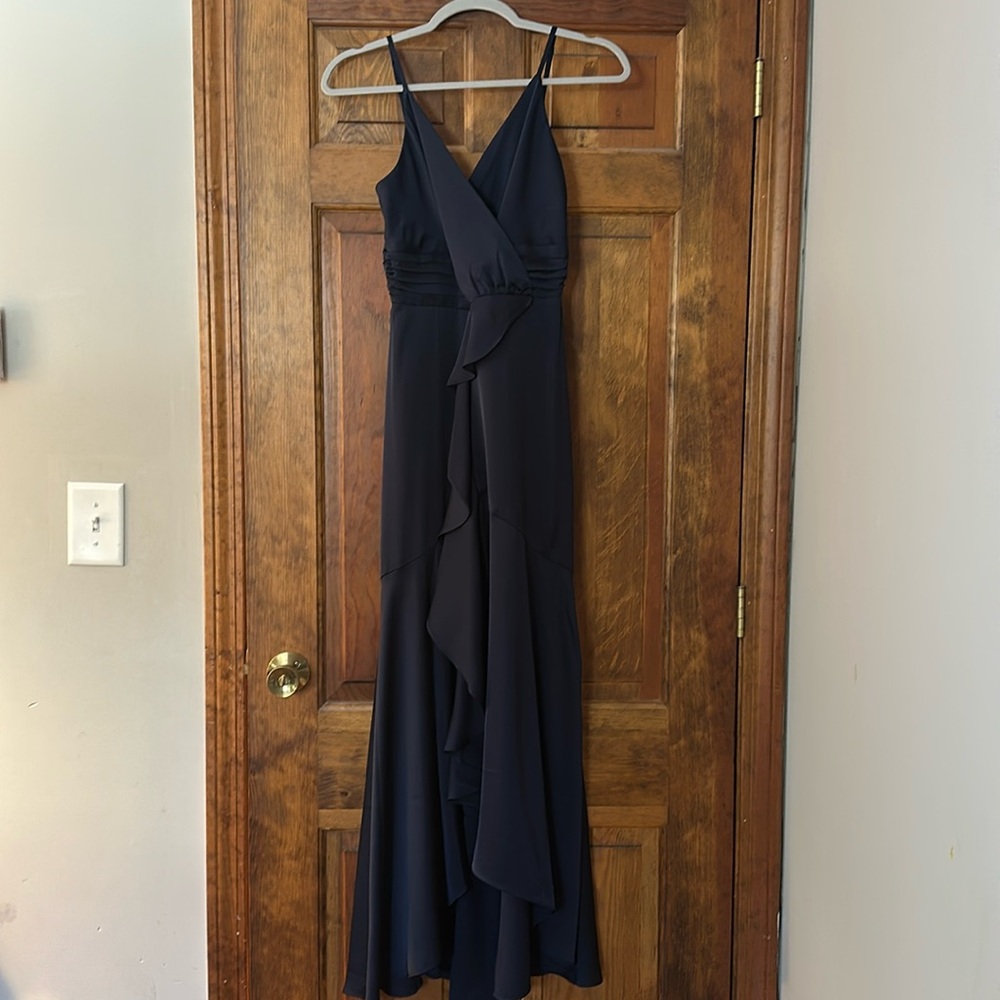 Express XS navy blue long dress